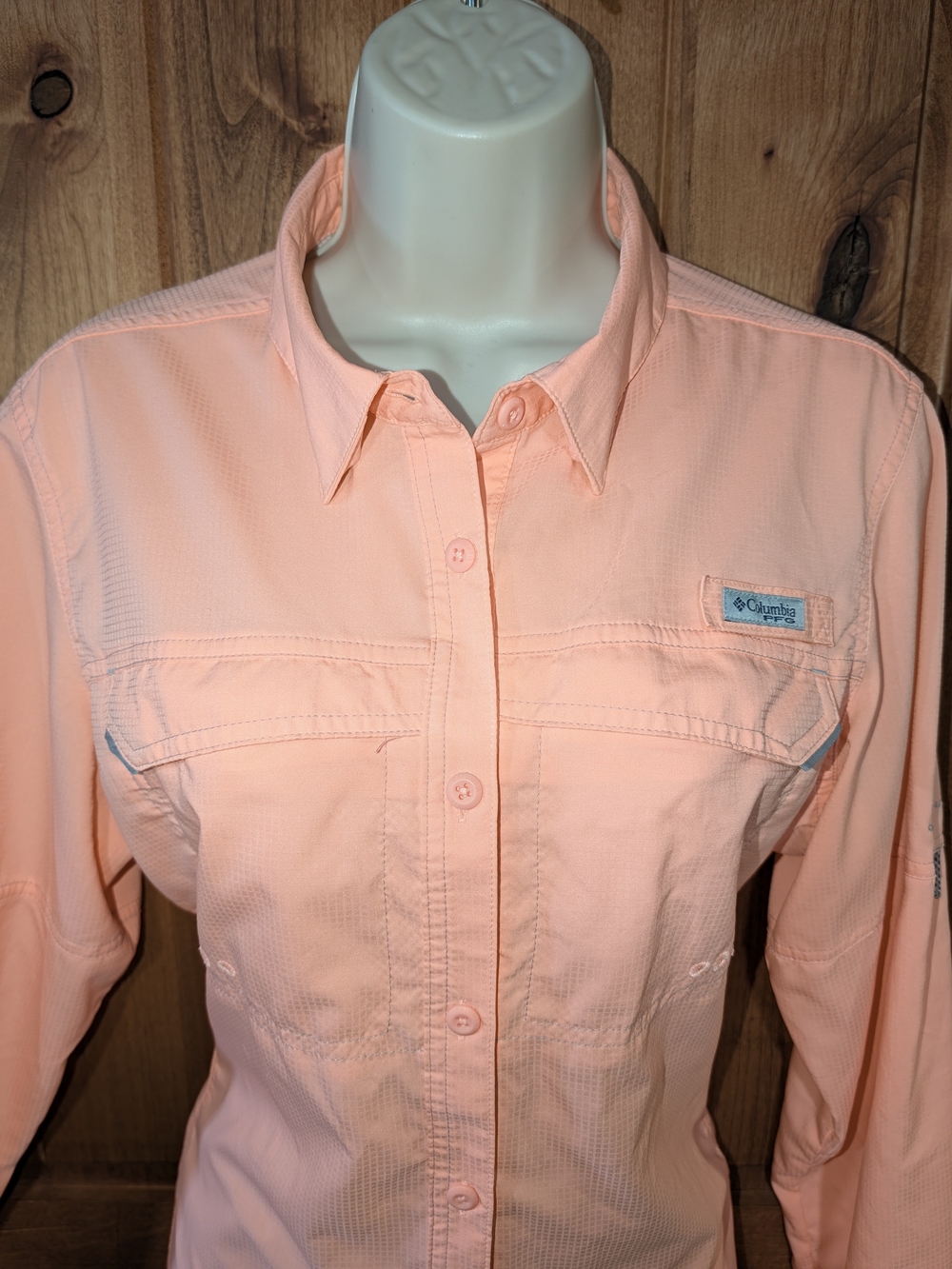 Columbia Women’s Long-Sleeve Sun Shirt - Peach - Picture 2 of 13
